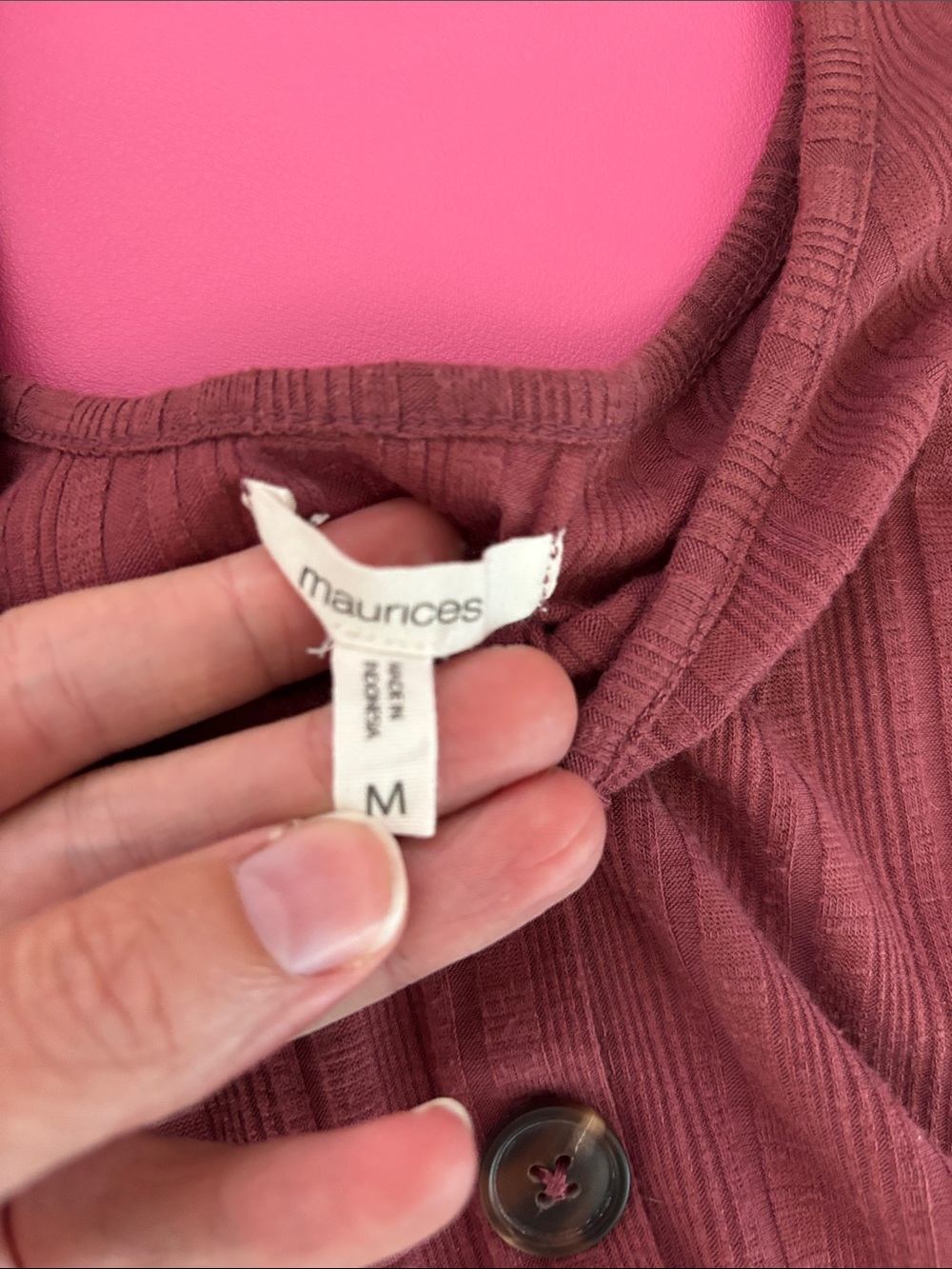 Maurices Ribbed Button-Front Tank Tops - Picture 5 of 13